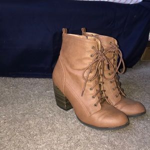 Brown Heeled Booties